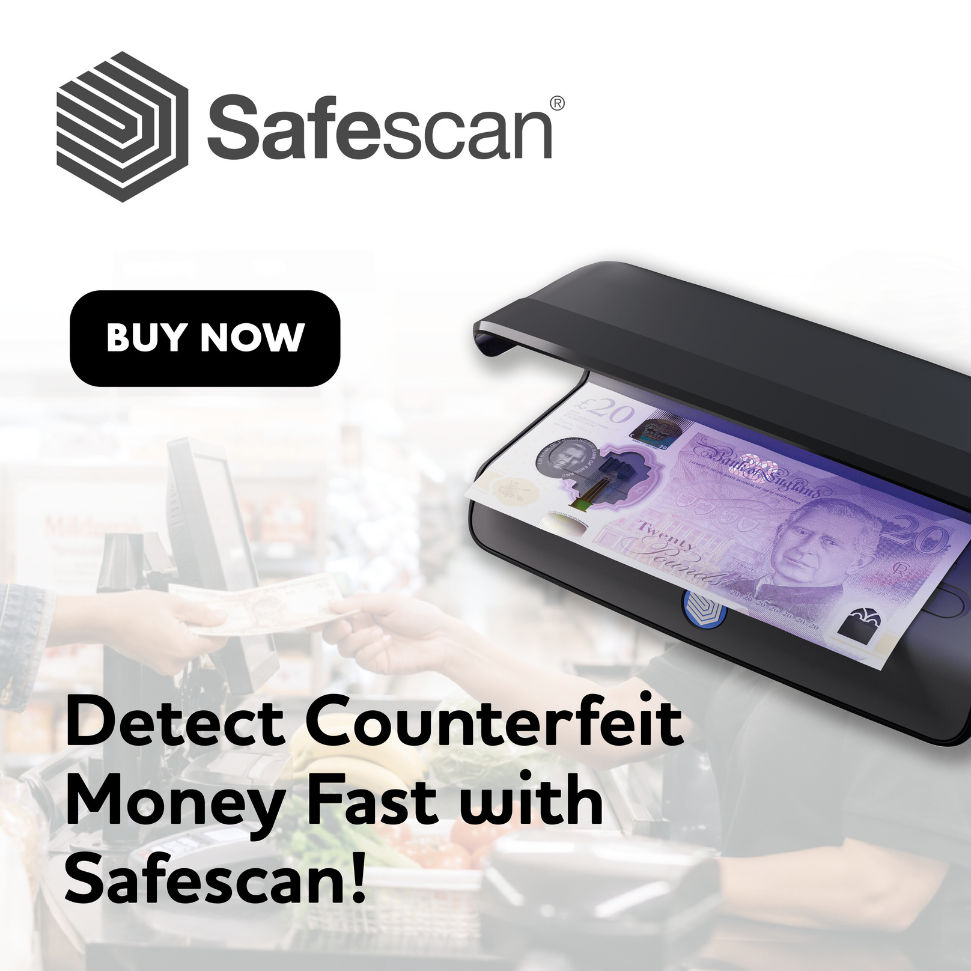 Safescan counterfeit money detector for fast and accurate banknote authentication.